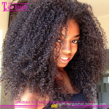 8A grade natural afro wigs wholesale cheap high end indian hair curly afro wigs for black women